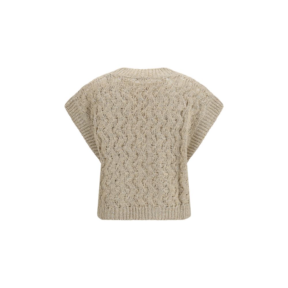 Beige Silk Sweater