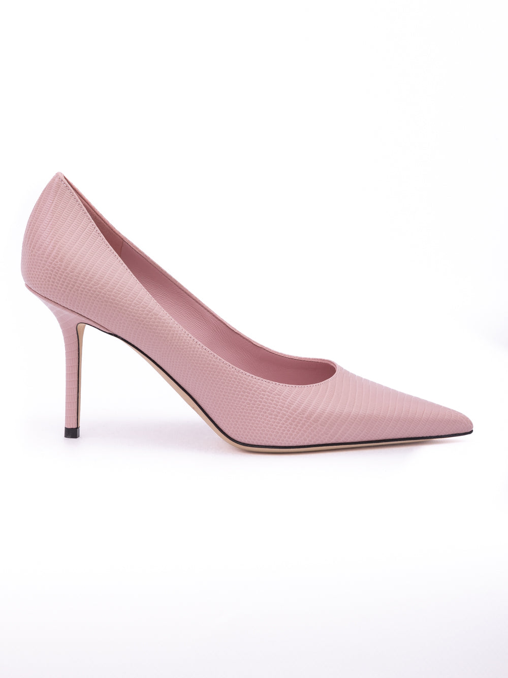 Pink Lizard Printed Leather Love 85 Pumps