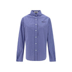 Blue Cotton Pattern Shirt
