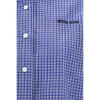 Blue Cotton Pattern Shirt