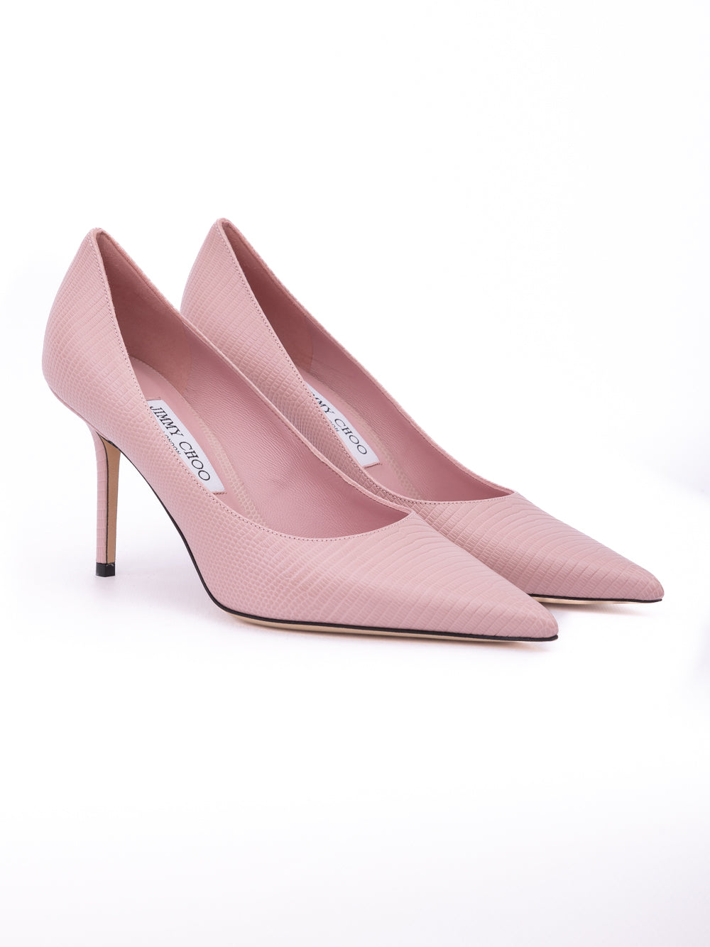 Pink Lizard Printed Leather Love 85 Pumps
