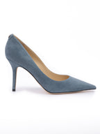 Dusk Blue Suede Agnes Pumps