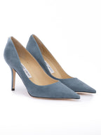 Dusk Blue Suede Agnes Pumps