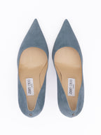Dusk Blue Suede Agnes Pumps