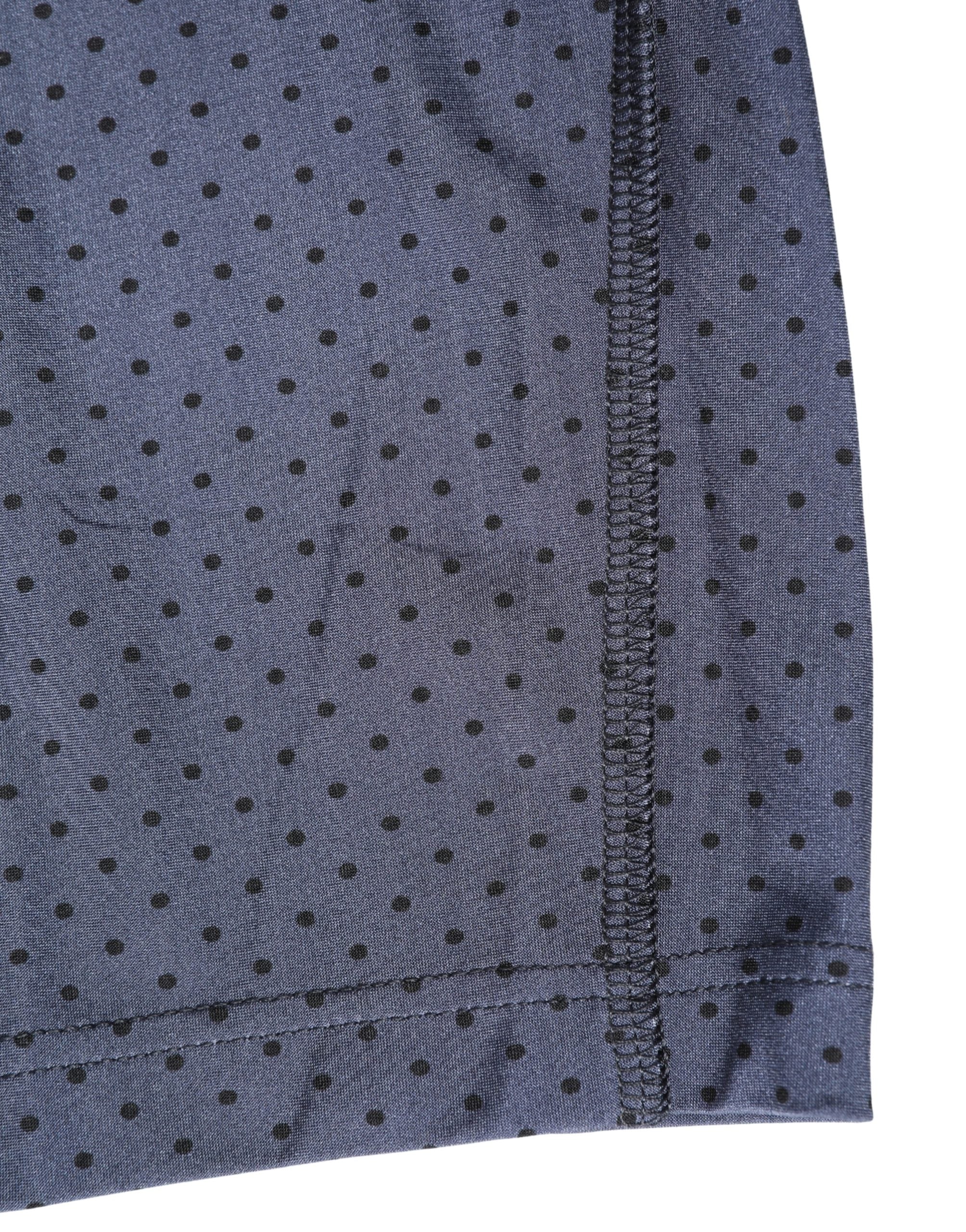 Dark Blue Polka Dots Men Bike Shorts Underwear