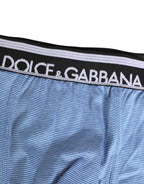 Blue D&G Logo Cotton Regular Boxer Underwear
