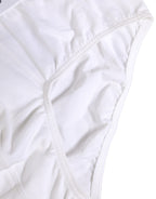 White Logo Waistband Cotton Men Briefs Underwear