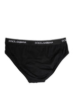 Black Cotton Logo Waistband Briefs Underwear