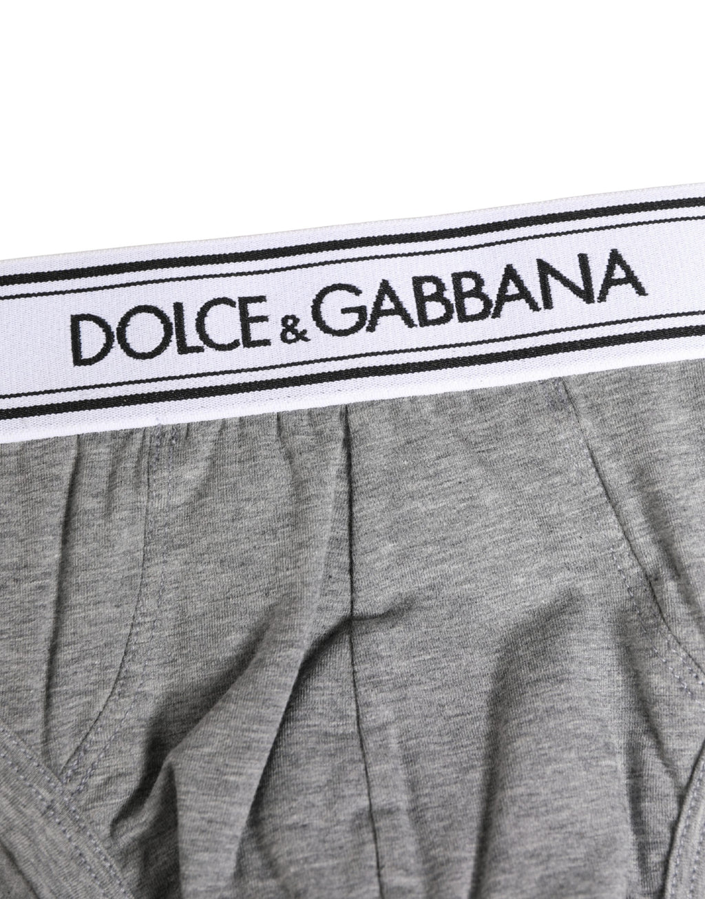 Gray Logo Waistband Men Midi Brief Underwear