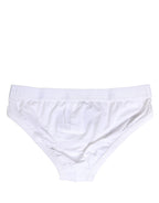 White Logo Waistband Cotton Men Brief Underwear