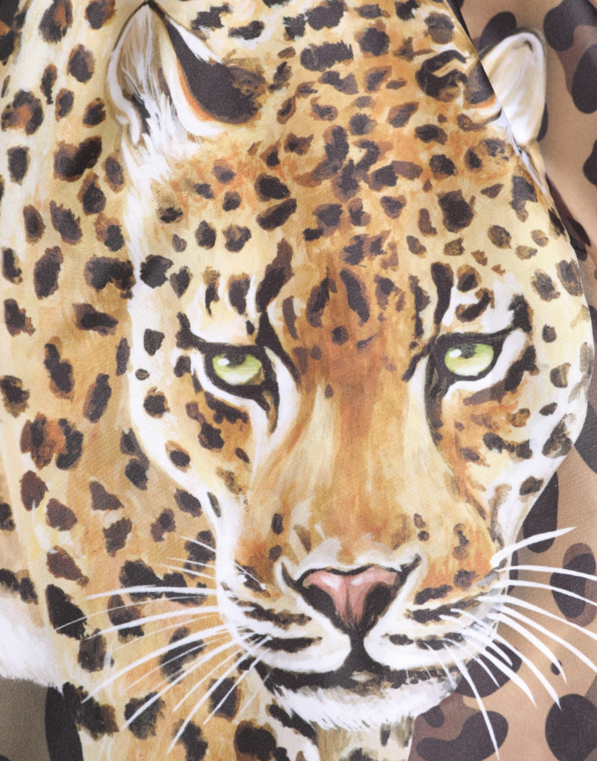 Multicolor Leopard Print Swim Trunks Swimwear