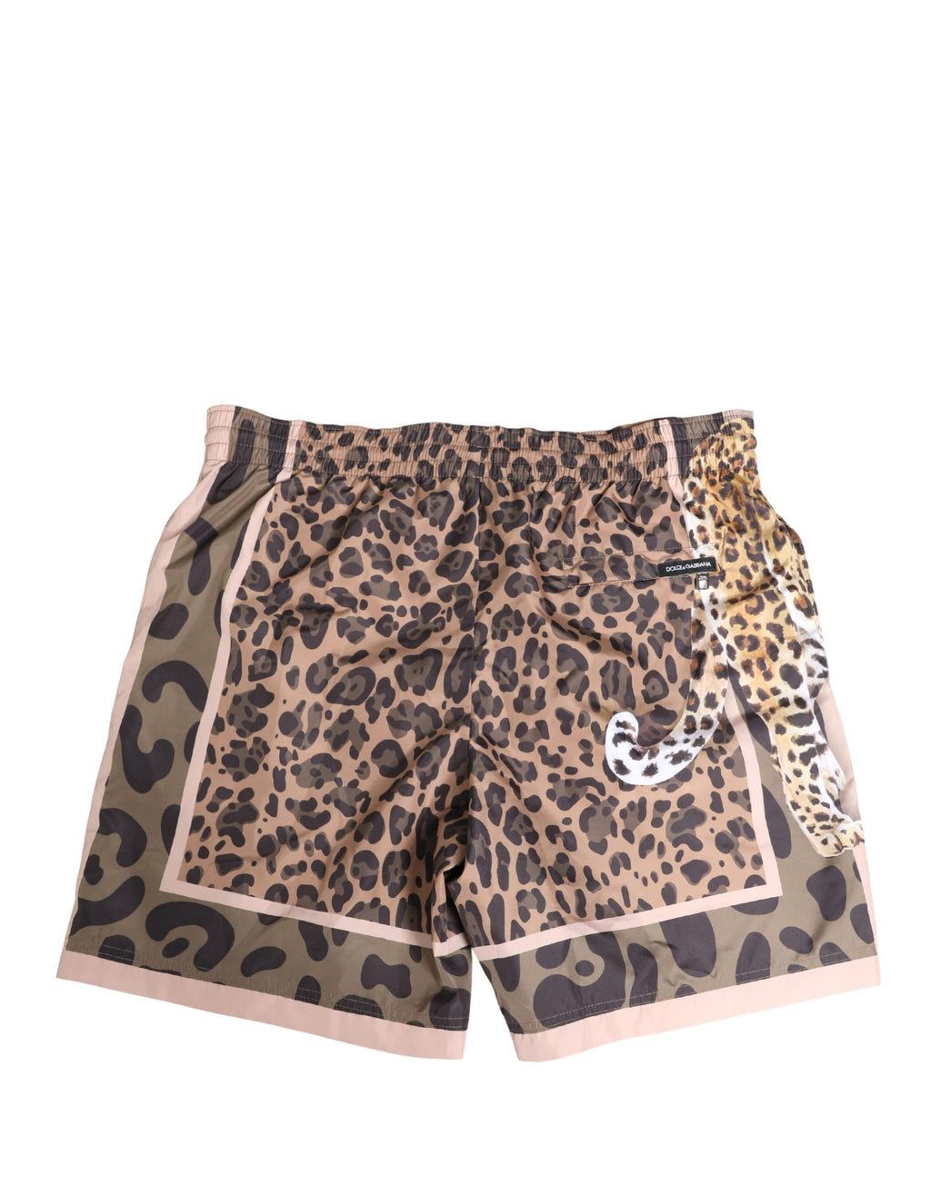 Multicolor Leopard Print Swim Trunks Swimwear