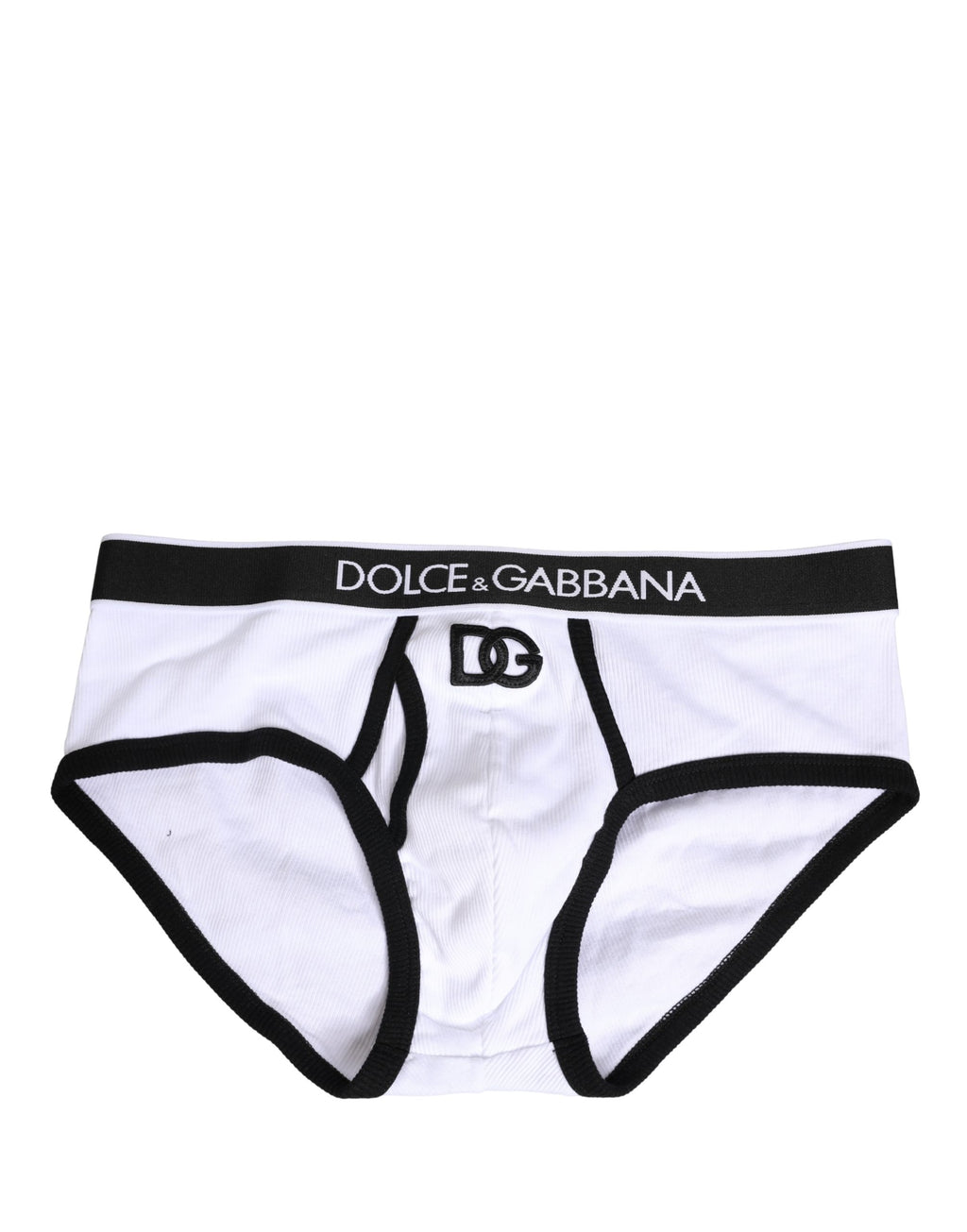 White Cotton Ribbed Men Brando Brief Underwear