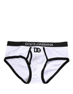 White Cotton Ribbed Men Brando Brief Underwear