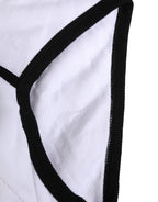 White Cotton Ribbed Men Brando Brief Underwear