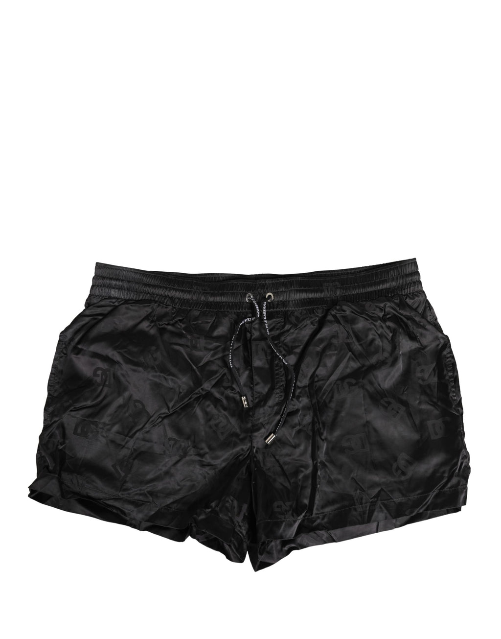 Black Logo Drawstring Beachwear Shorts Swimwear