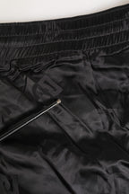 Black Logo Drawstring Beachwear Shorts Swimwear