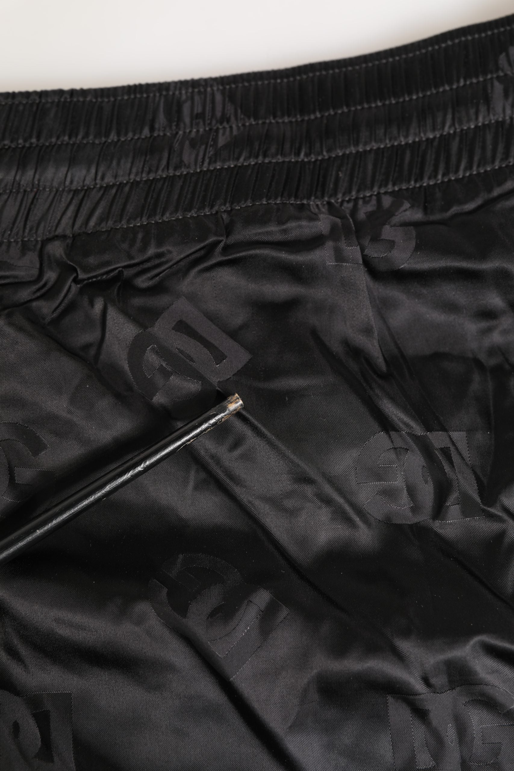 Black Logo Drawstring Beachwear Shorts Swimwear