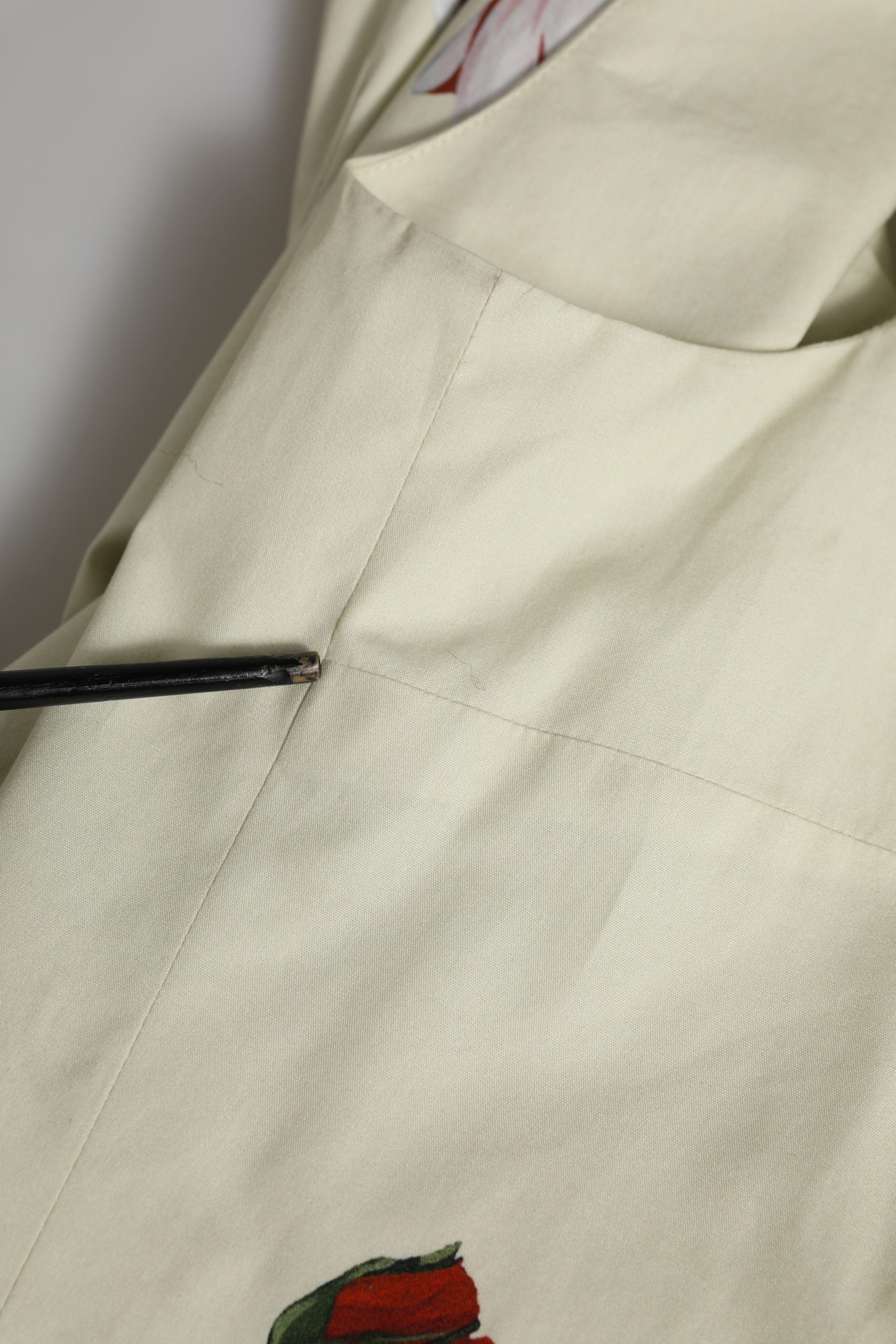 Beige Floral Sleeveless A-line Midi Dress