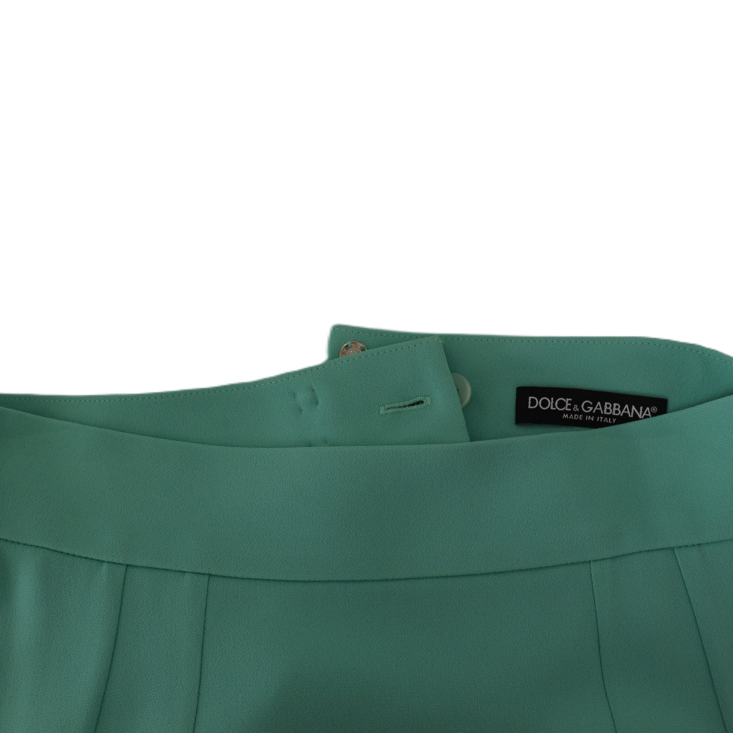 Mint Green Viscose Pencil Cut Midi Skirt