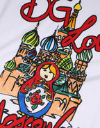White DG Loves Moscow Print Cotton  T-shirt