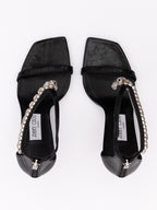 Black Leather Verity 100 Sandals