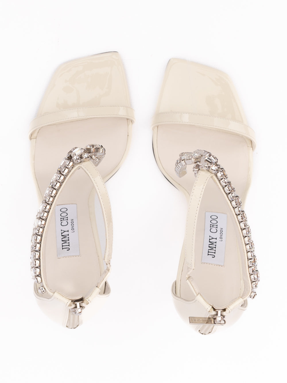 White Patent Leather Verity 100 Sandals