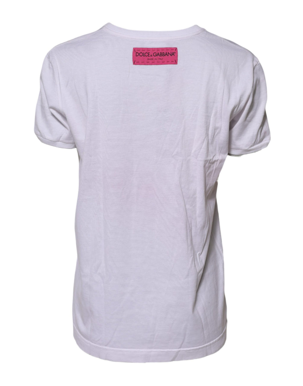 White D&G Is Flowers Embellished T-shirt