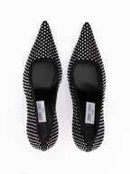 Black Mesh Satin Crystal Ixia 95 Pumps