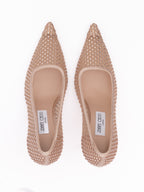 Powder Pink Mesh Satin Crystal Ixia 95 Pumps