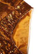 Orange Sequin Nylon High Waist Girdle Underwear