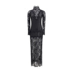 Black Polyamide Long Dress