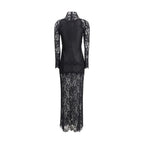 Black Polyamide Long Dress