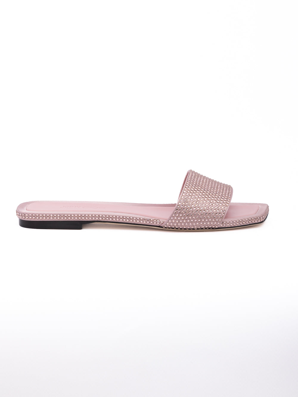Pink Satin Crystal Clovis Flat