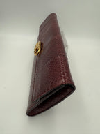 CELINE TRIOMPHE Reptile Skin Burgundy Clutch