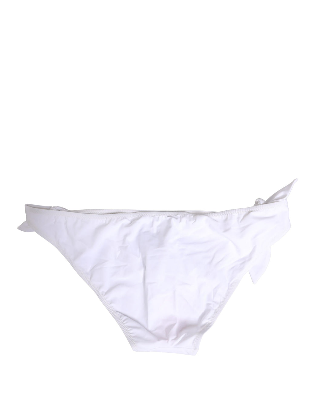 White Nylon DG Logo Plaque Bikini Bottom Swimwear