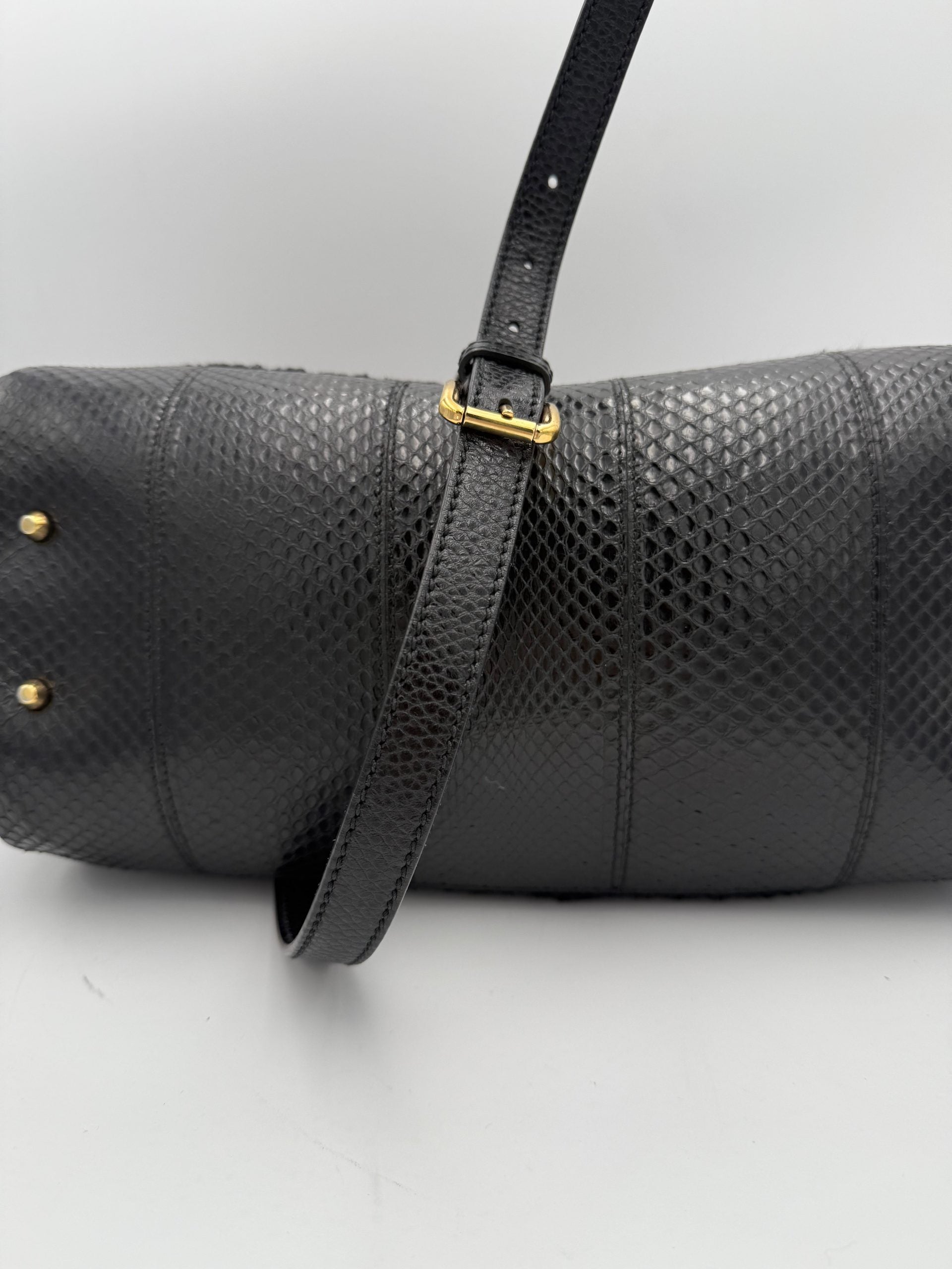 DOLCE & GABBANA Sicily Python and Macramé Handbag