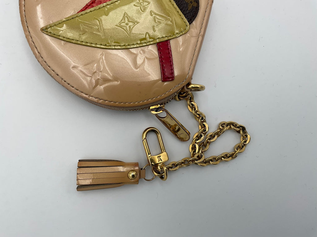 LOUIS VUITTON Micro Boite Chapeau Patent Patchwork LV Bird Coin Purse