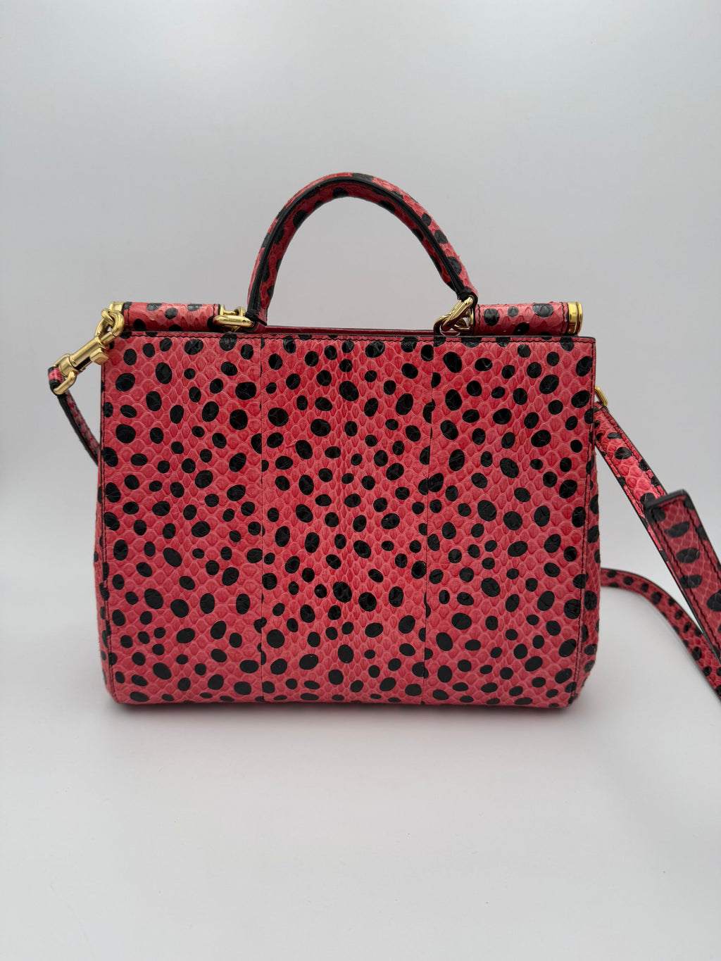 DOLCE & GABBANA Sicily in Reptile Skin Handbag