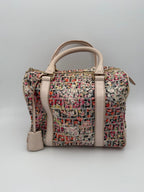 FENDI Bauletto FF Fabric Flowers Handbag