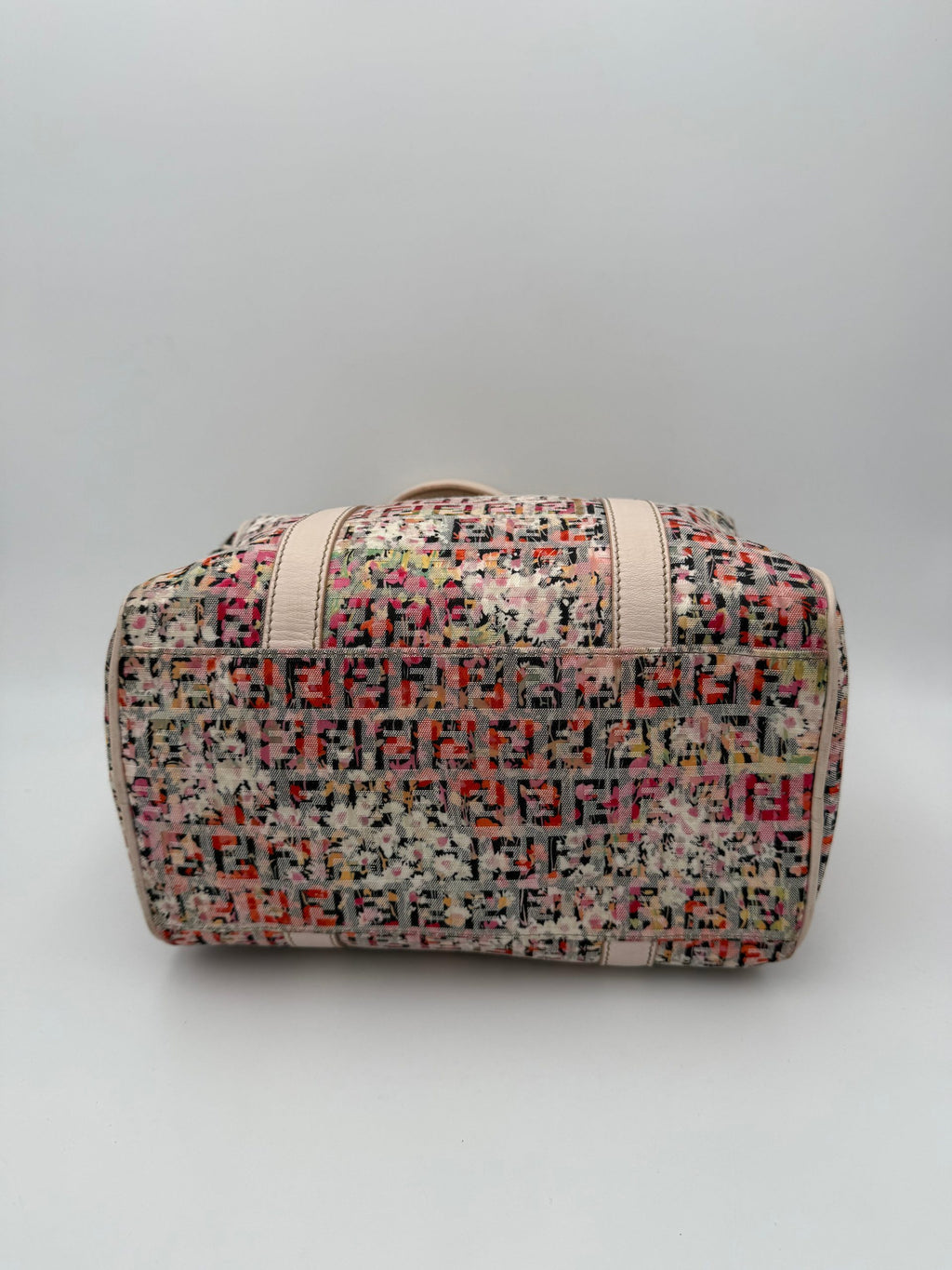 FENDI Bauletto FF Fabric Flowers Handbag