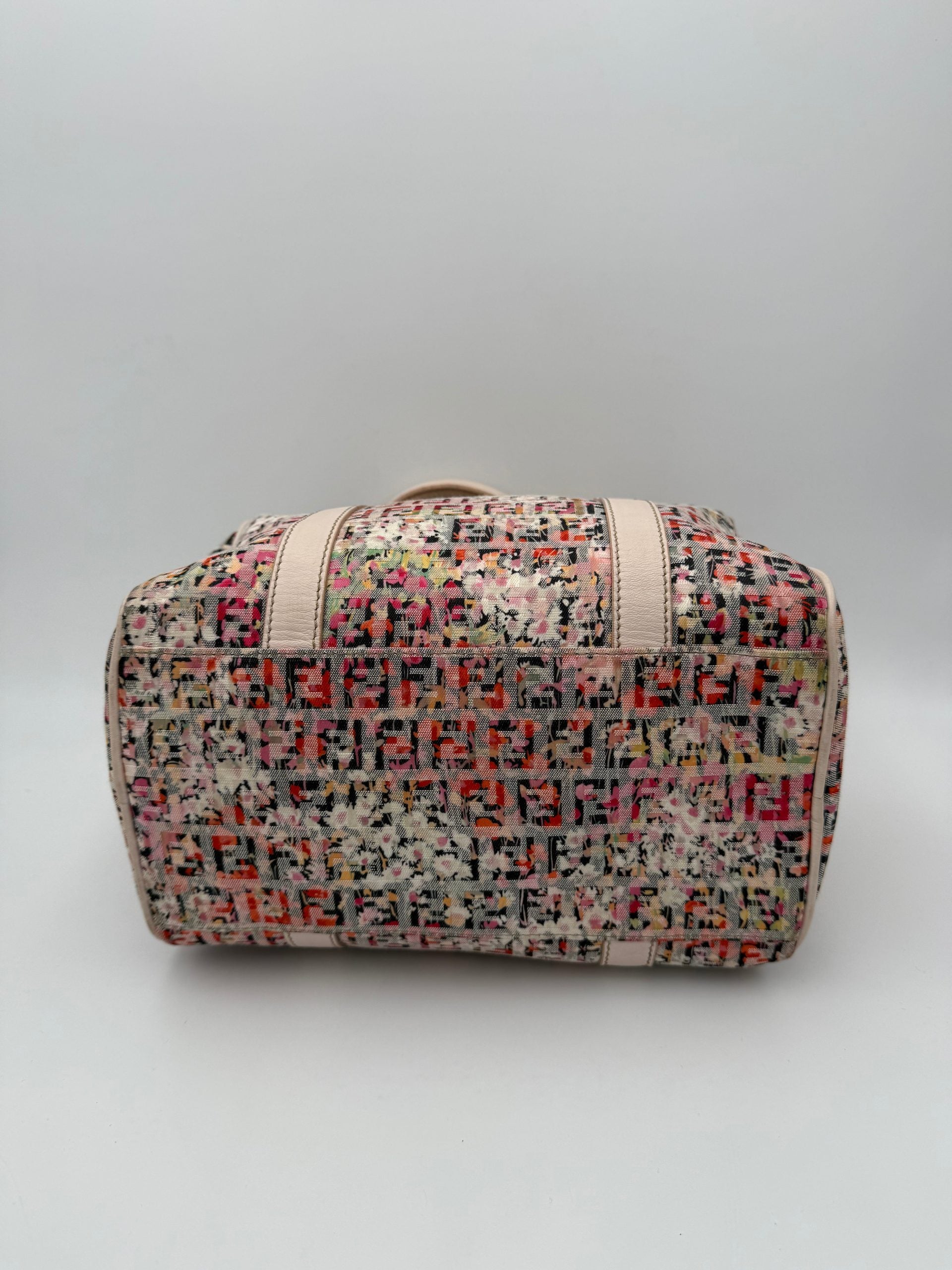 FENDI Bauletto FF Fabric Flowers Handbag