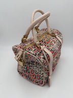 FENDI Bauletto FF Fabric Flowers Handbag