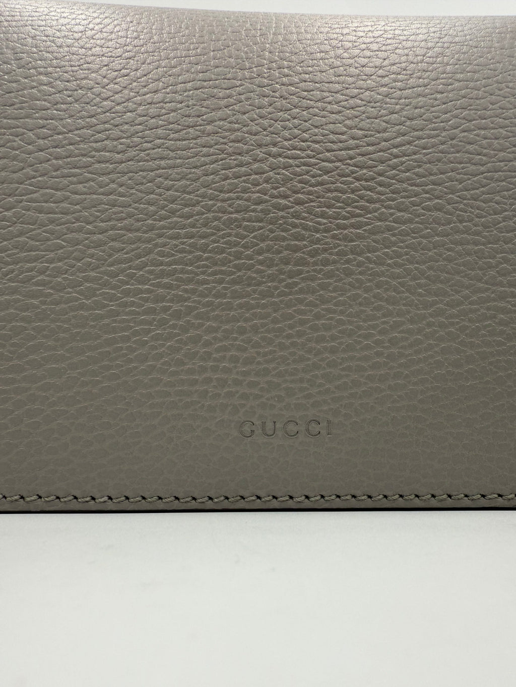 GUCCI DIONYSUS Hammered Leather Grey Handbag