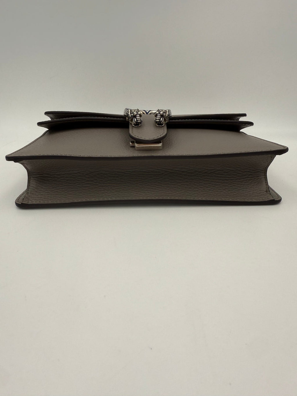 GUCCI DIONYSUS Hammered Leather Grey Handbag