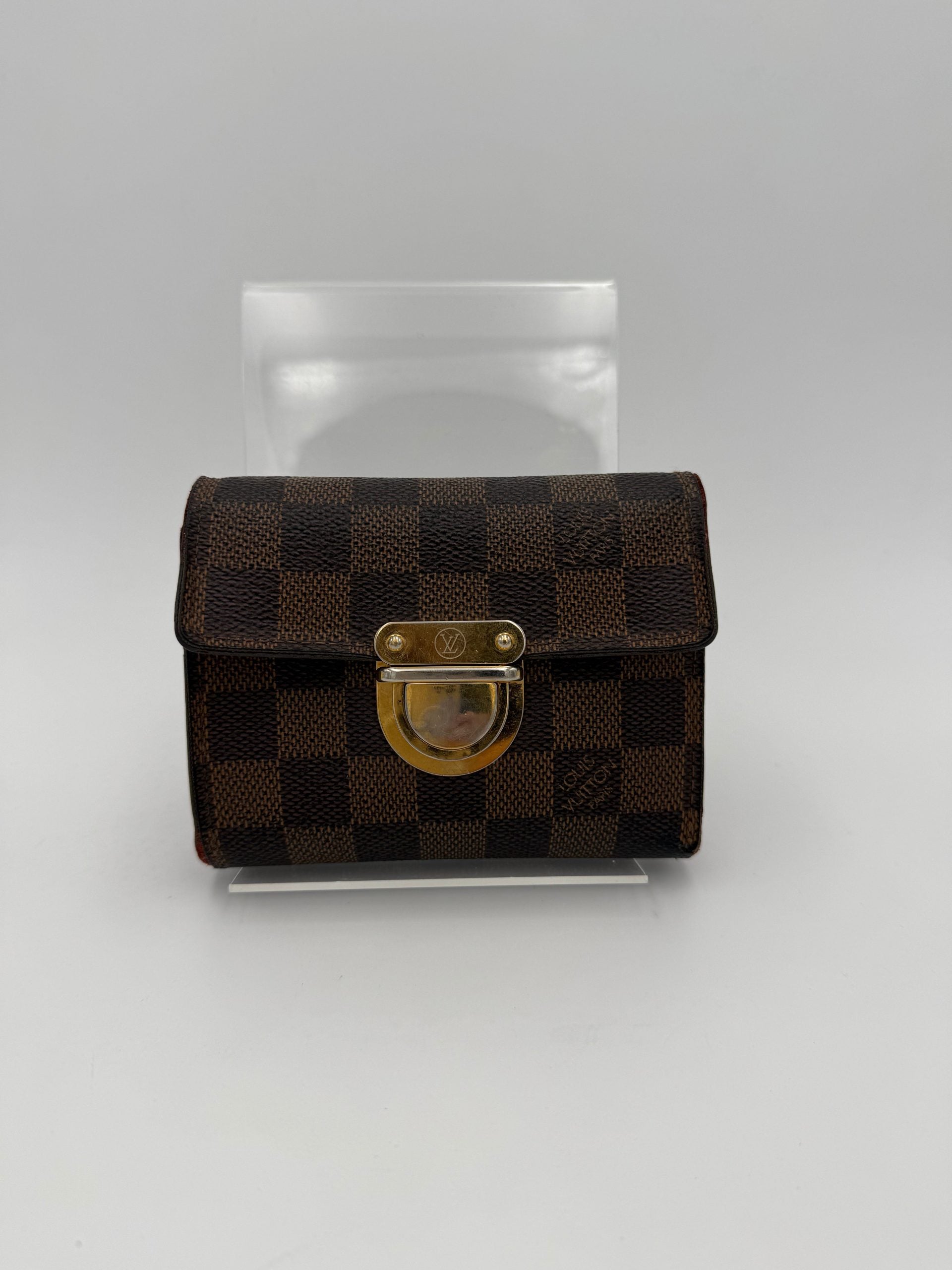 LOUIS VUITTON PUSH-LOCK Damier Ebene Wallet