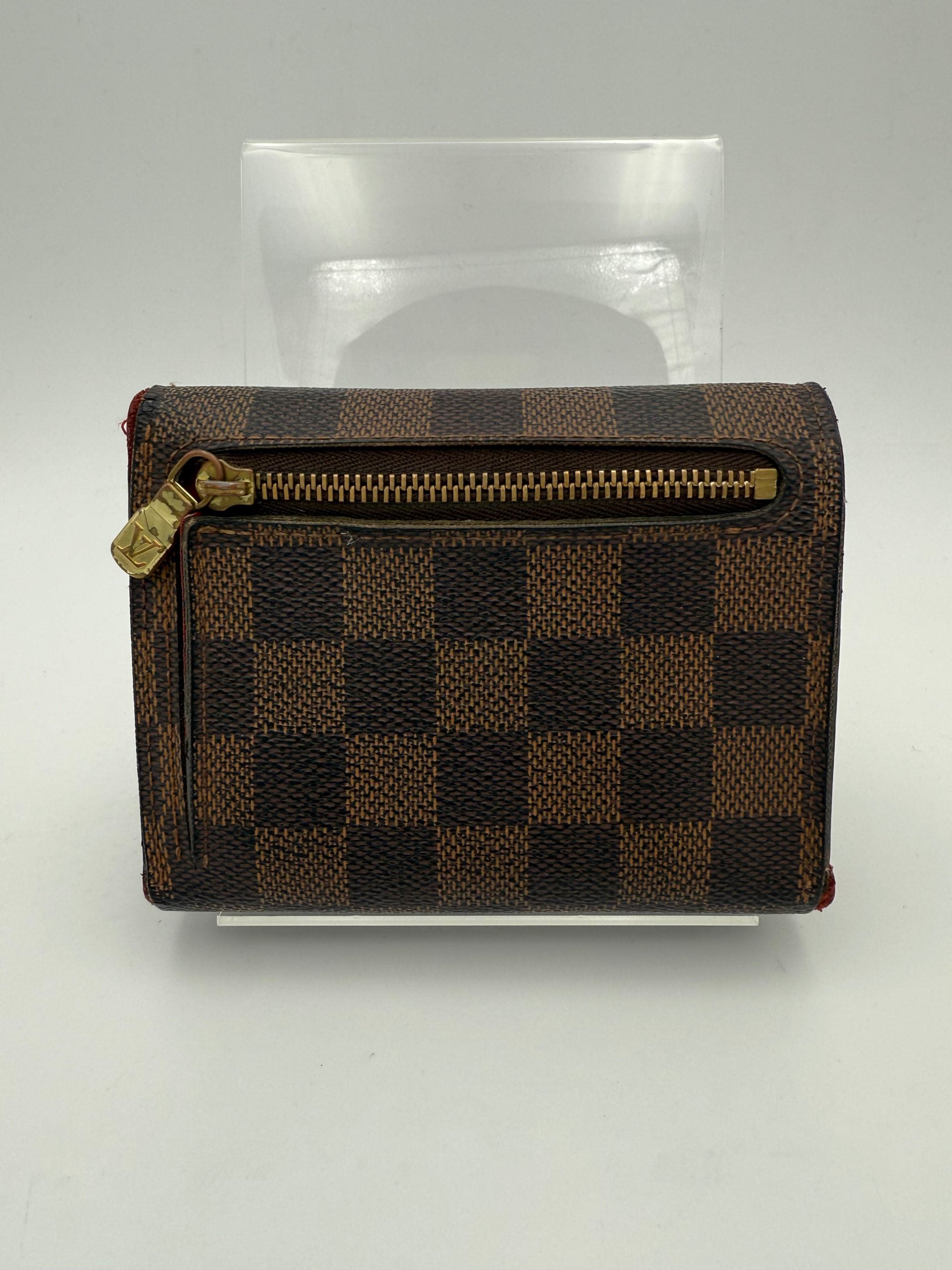 LOUIS VUITTON PUSH-LOCK Damier Ebene Wallet