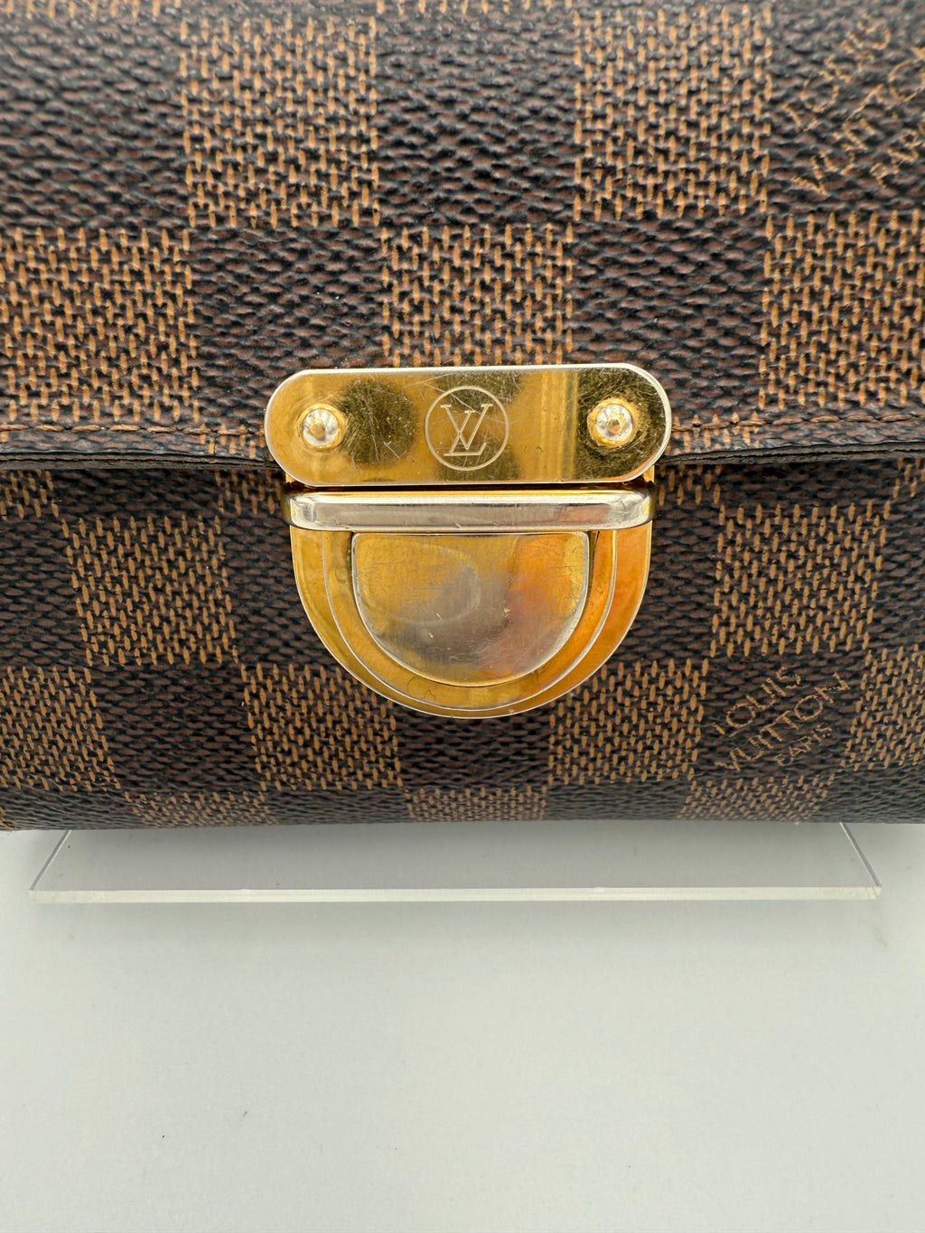 LOUIS VUITTON PUSH-LOCK Damier Ebene Wallet