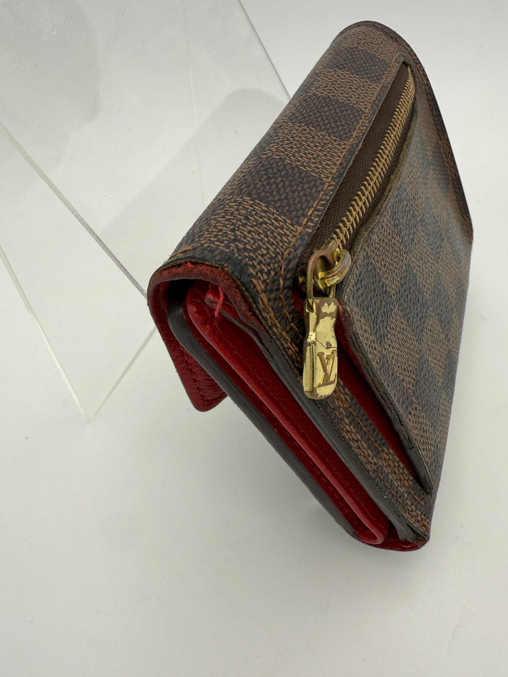 LOUIS VUITTON PUSH-LOCK Damier Ebene Wallet