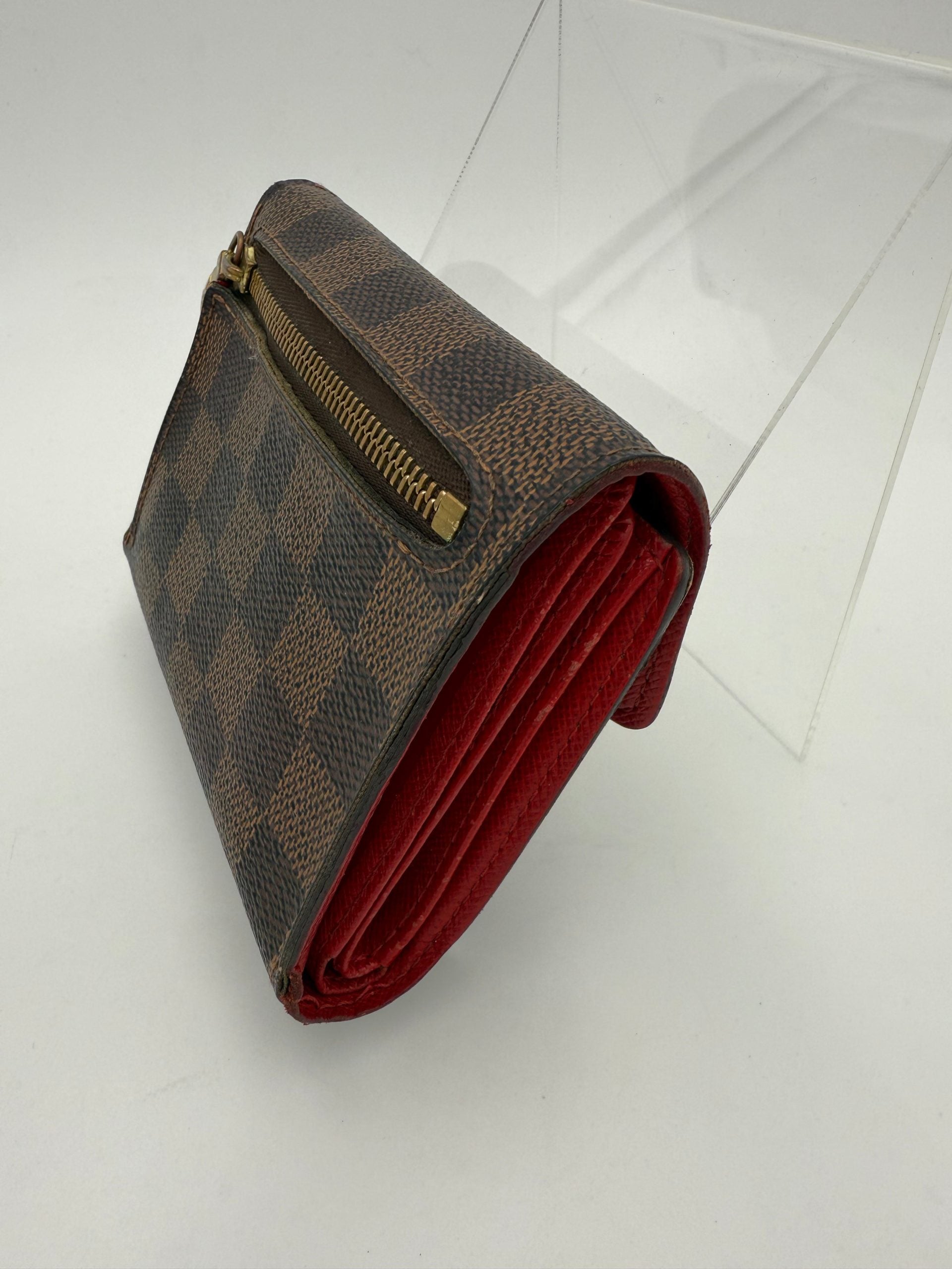 LOUIS VUITTON PUSH-LOCK Damier Ebene Wallet